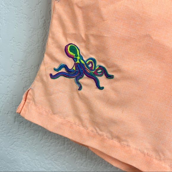 Michaels Swimwear Sherbert Octopus  Orange Swim Trunks - Picture 2 of 7